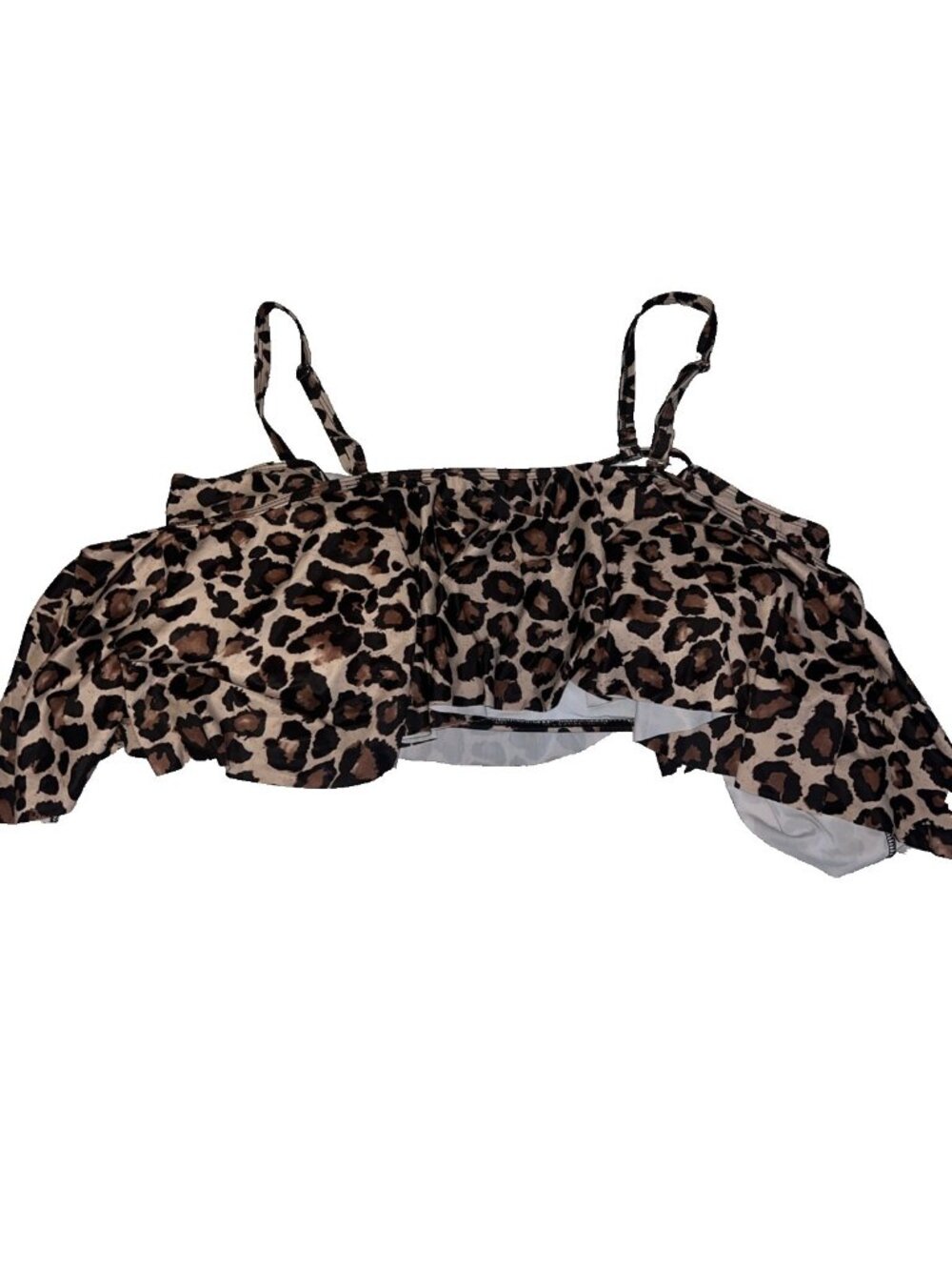 Womans plus size 22W animal print one piece bikini TOP only! swimwear NWOT